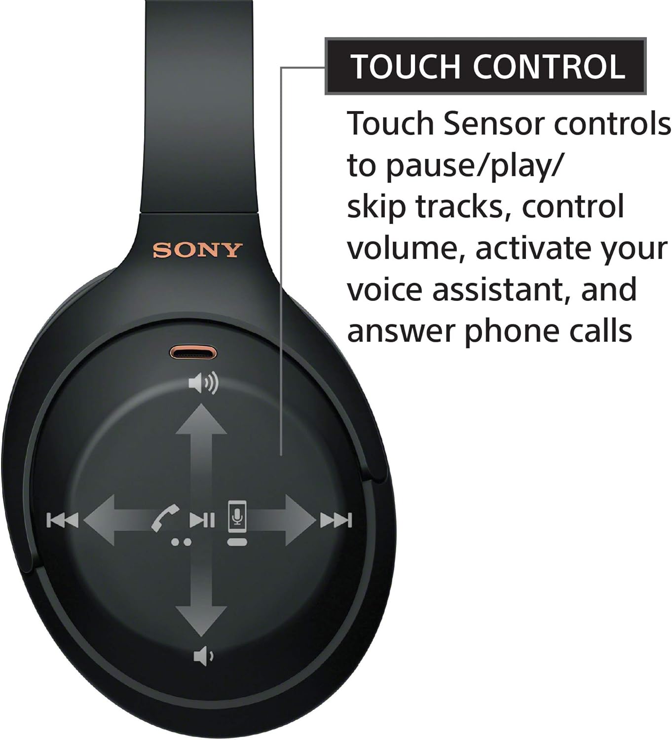 Sony WH-1000XM4 Wireless Premium Noise Canceling Overhead Headphones with Mic for Phone-Call and Alexa Voice Control, Black WH1000XM4 - Image 3
